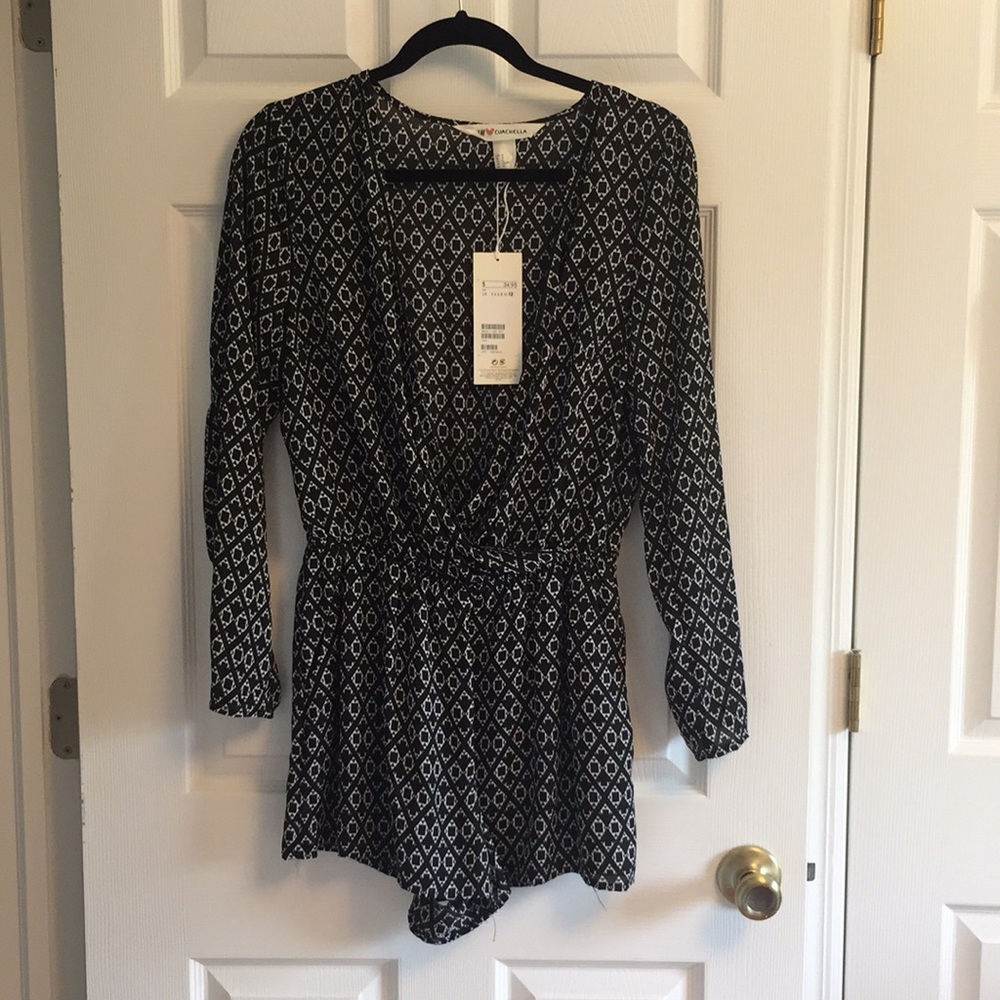 COACHELLA: Long Sleeved Shorts Romper